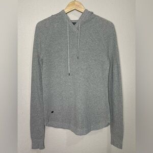 LAUREN RALPH LAUREN Knit Pullover Long Sleeve Hoodie Grey Size Small Petite